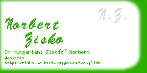 norbert zisko business card